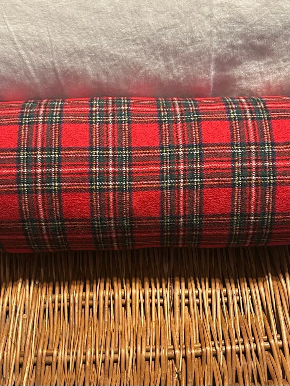 Bolster Pillow, Plaid 20 x 7